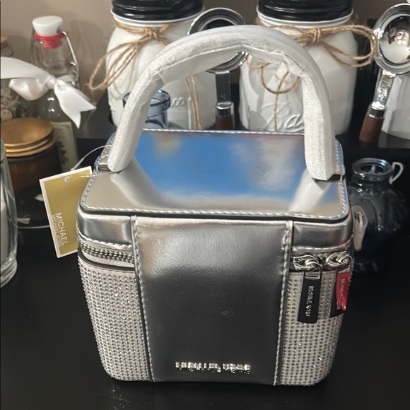 Michael Kors Silver and White Cosmetic Bag - Picture 3 of 10